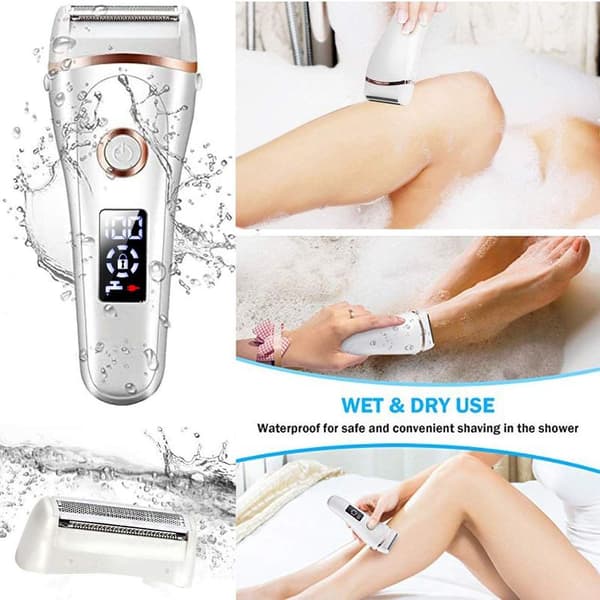 Kvinners oppladbare ryggbarberer 3 i 1 trimmer (rosa)
