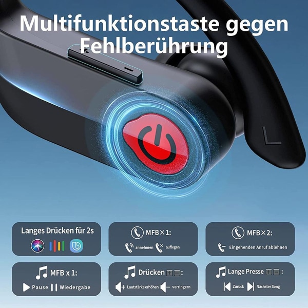 Siste Bluetooth-sportshodetelefoner, trådløse Bluetooth 5.3-hodetelefoner