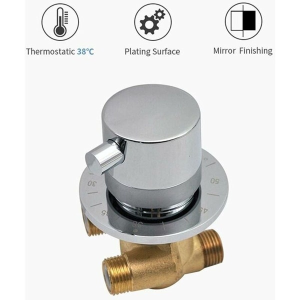 Termostatisk blandebatteri, messing dusjbatteri KLB