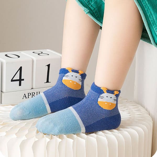 5 par bomullssokker til babyjenter og -gutter, prinsessesokker M KLB