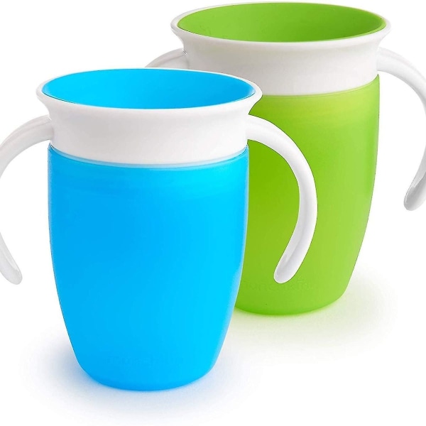 Miracle 360 Studiekopp - Grønn/Blå - 207 ml, (2 stk) KLB