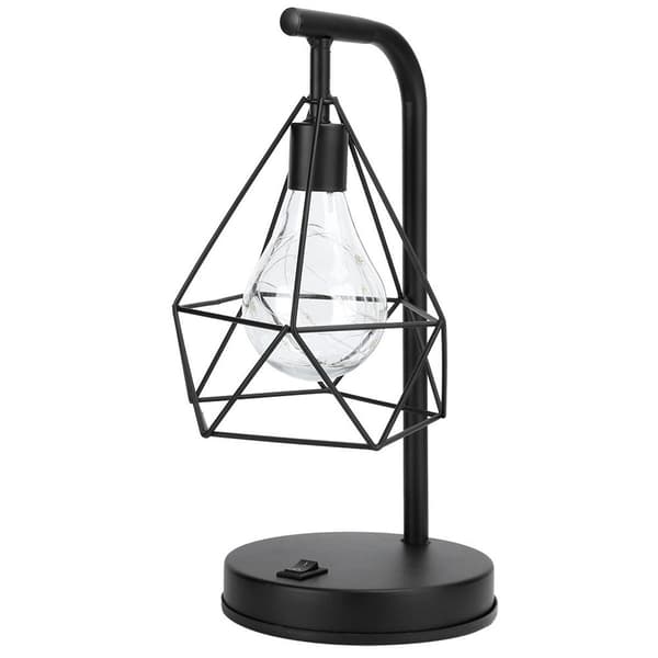 Smidd jern LED-bordlampe, for rom- og bardekorasjon KLB
