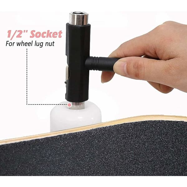 Patin T Tool All-In-One Skateboard Tool, Bærbar Multifunksjonell Skate Tool KLB