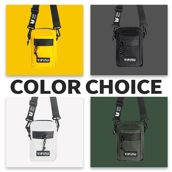 YD9 Fashion Student Simple Art Shoulder Mobile Phone Bag (White)