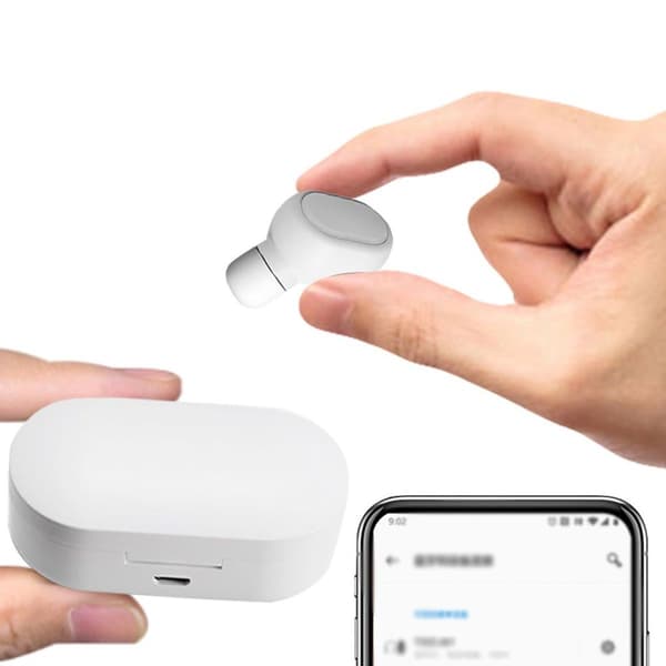 Trådløse ørepropper, trådløse hodetelefoner Bluetooth 5.0 hvite