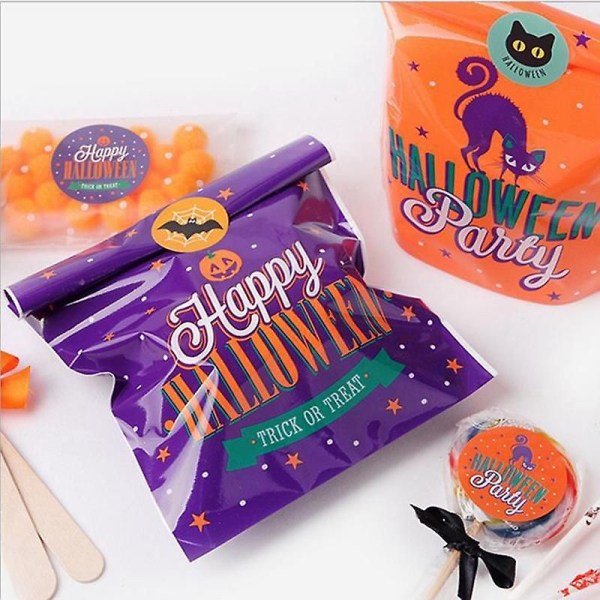 50 st Halloween godispåsar kakor presentpåse Halloween festdekoration godislådor blå