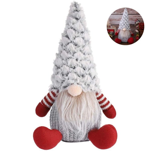 Plysch tomtefigurer av sittande jultomtar Jul familj KLB