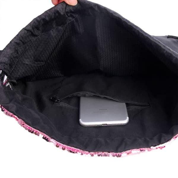 Enhörning Sequin Friluftsliv Sport Ryggsäck (Blå + Grön Gradient)
