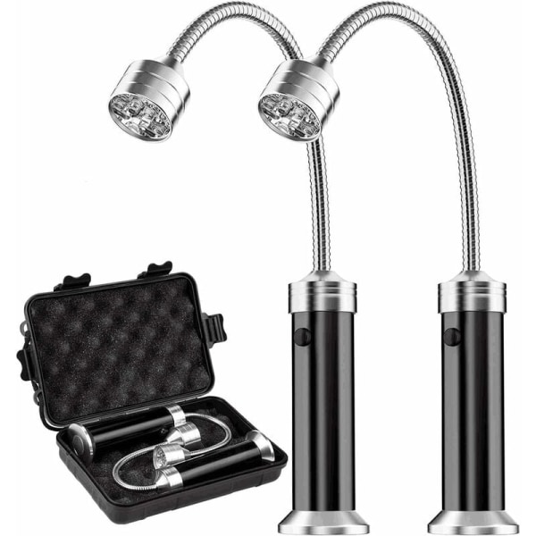Grillljusset med 2 LED-grilljus med magnetisk bas 360 graders rotation Flexibel justerbar för grillning, camping, fest, utomhus KLB