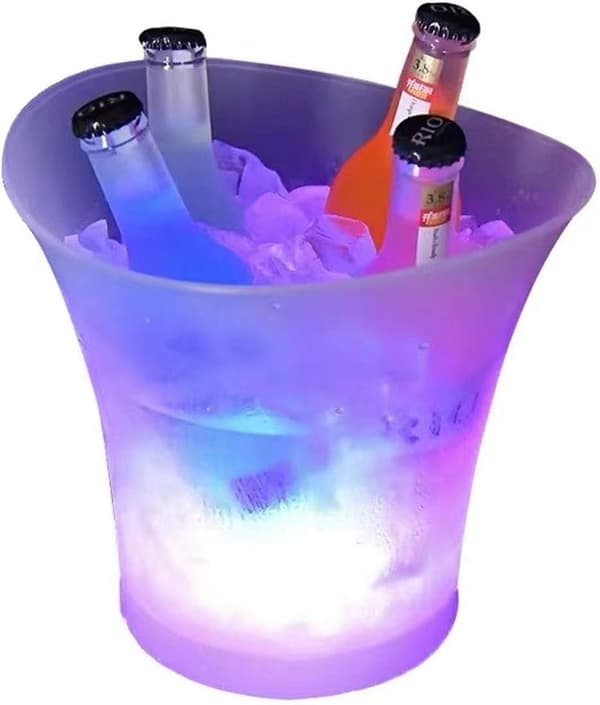 LED-isbakke, 5L stor flaskekøler - champagne-køler - vinkøler -