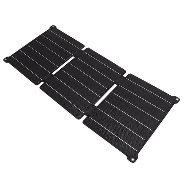 21W sammenleggbart solcellepanel IPX6 vanntett USB DC utgang KLB