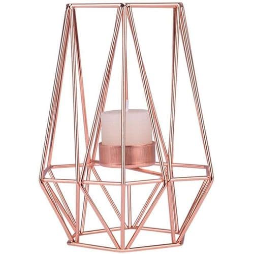 Metallisk Ljusstake Geometrisk Ljusstake Ljuslykta Hem