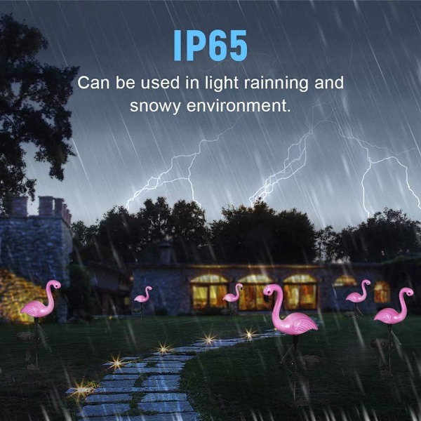 LED-aurinkokennoinen puutarhavalo Flamingo Pöllö Nurmikkolamppu, Vedenpitävä KLB