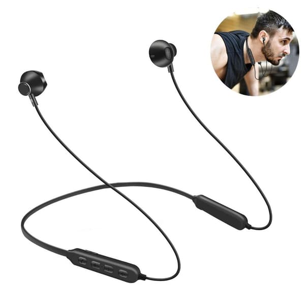 Bluetooth-hodetelefoner sport i øret, Bluetooth 5.0 svart