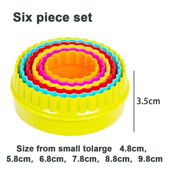 Runda kakformar set med 2, fondantkakformar, olika färger form1 KLB