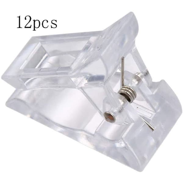 Pakke med 12 polygel neglklips, negltipsklips, negltipsklips, neglklips for KLB