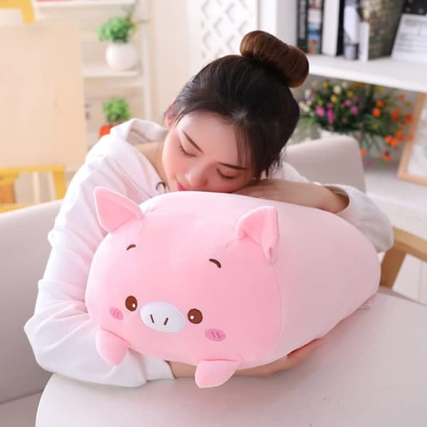 Eläinty枕头猪毛绒玩具熊玩偶猫枕头猪 KLB