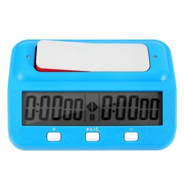 Muovista valmistettu shakkikello Go Chess Timer (sininen)