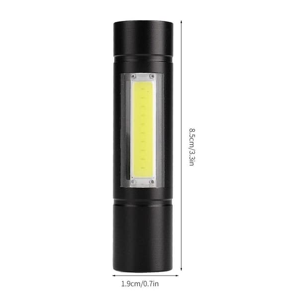 USB-ladattava LED-taskulamppu, kannettava XPR + COB -taskulamppu KLB:lle