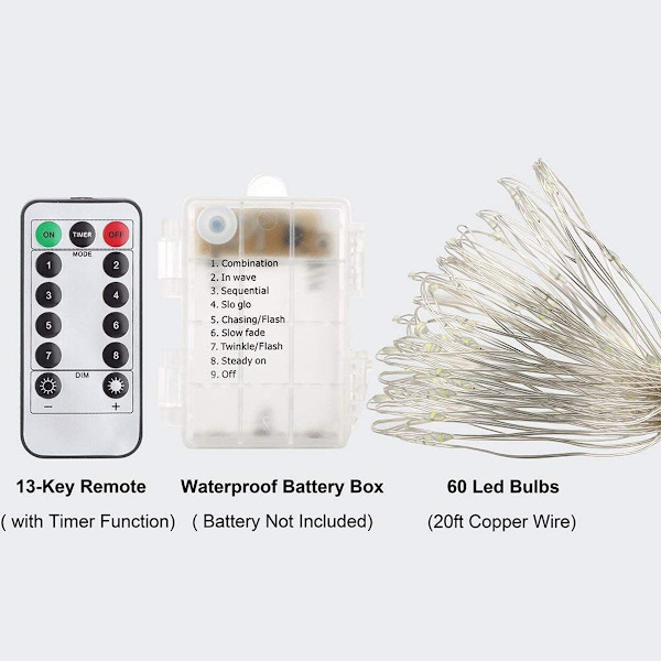 2-pack batteridrivna ljusslingor KLB