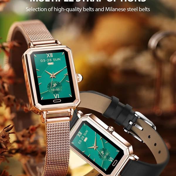 2022 Smartwatches til kvinder, Fitness Tracker med blodtryk og hjertefrekvens