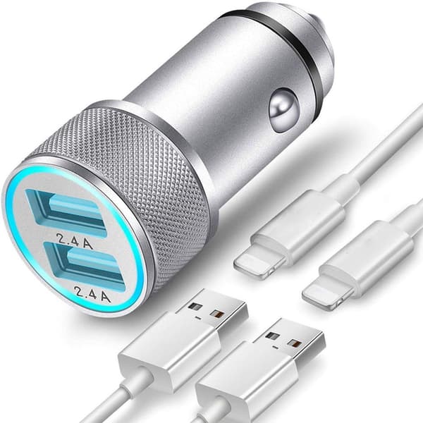 USB-oplader Metal Mini Billader Dual USB Billader med KLB