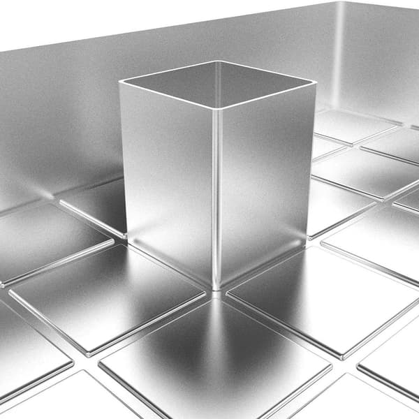 Justerbar bageform i aluminium til bogstaver og tal