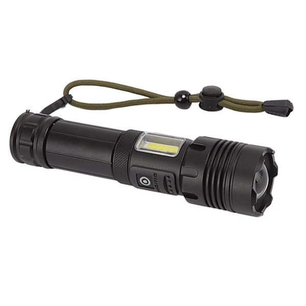 LED lommelygte, USB genopladelig, zoomable strømdisplay KLB