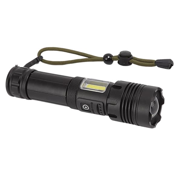 LED-lommelykt, USB-oppladbar, zoomable strømdisplay KLB
