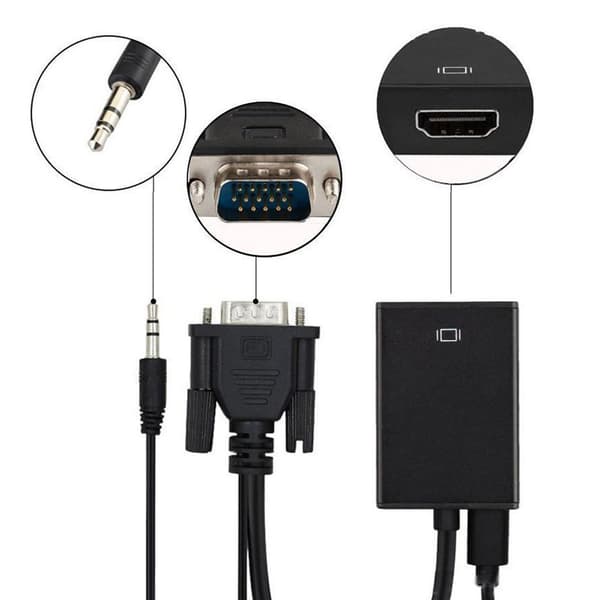 VGA til HD Multimedia Interface-omformer Profesjonell 1080P KLB