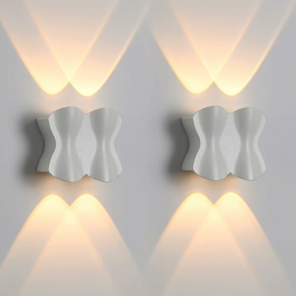 Inomhusvägglampa LED IP54 Vattentät Utomhusvägglampa 4W Sovrum Vardagsrum Vägglampa 220v Varmvit Källa 3200K Vit KLB