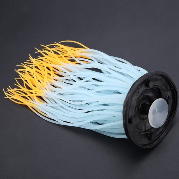 Simuleret kunstig silikone lysende søanemone orange KLB
