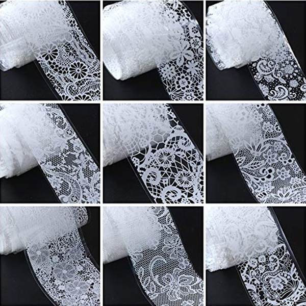 Pitsi Nail Art -siirtofolio, Nail Art Foil Transfer Roll Set Holographic KLB