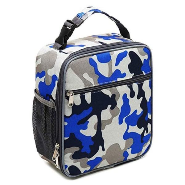 Lunchlåda för barn, isolerad mjuk väska, minikylare, skolväska, termokit för flickor, pojkar, camouflage