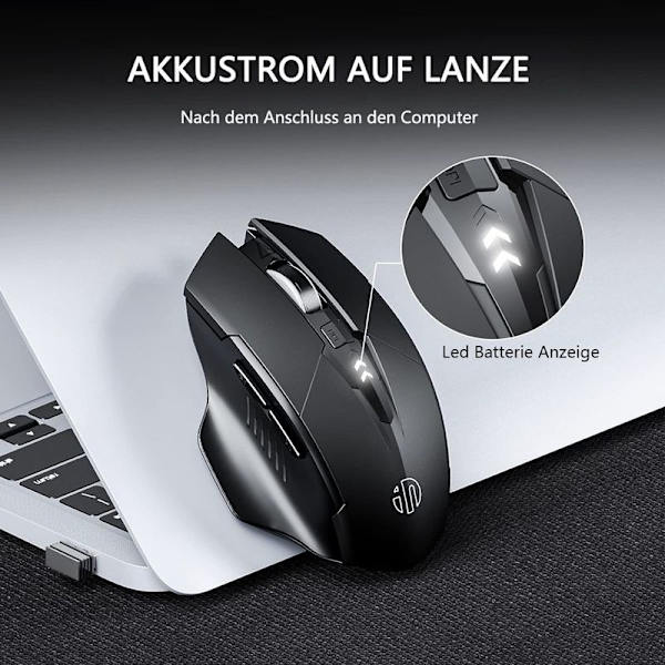 Bluetooth-mus, INPHIC Multi-Device Silent laddningsbar Bluetooth trådlös mus