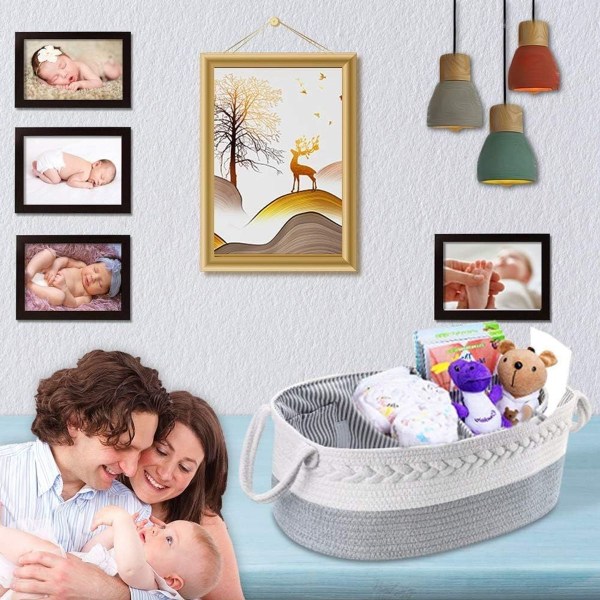 Baby Blöja Caddy Organizer Korg Förvaringskorg Baby, Bärbar KLB