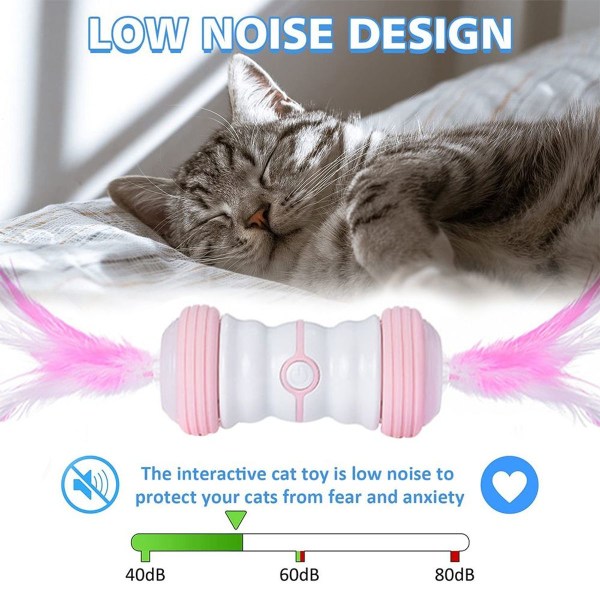 Elektrisk interaktiv katt leksak rosa KLB