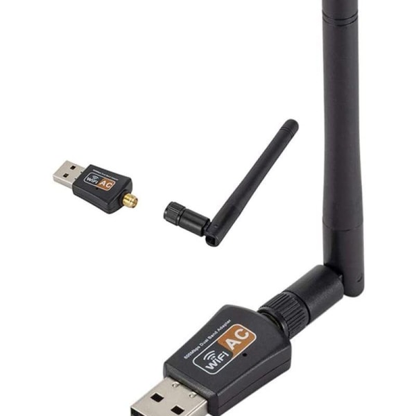 USB WiFi-adapter, trådlös WiFi-dongel 600 Mbps Dual Band 2.4G/5.8G USB 3.0 WiFi