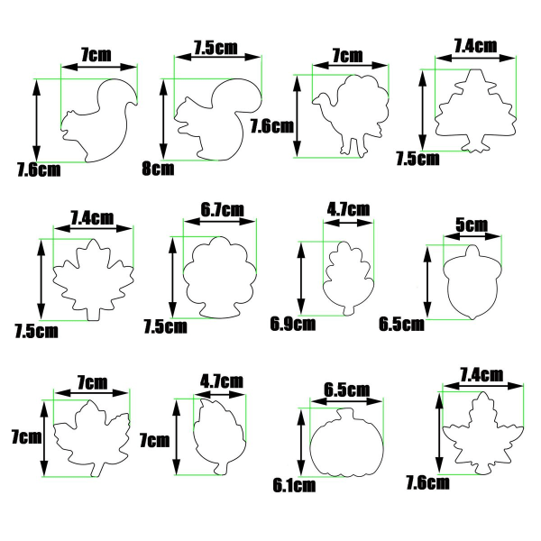 Høst Cookie Cutters Thanksgiving Cookie Cutters Blader Cookie Cutter KLB