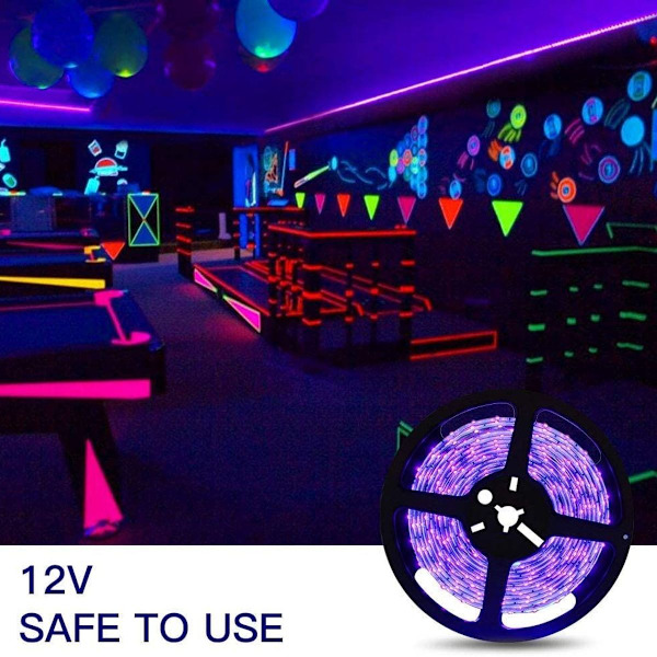 5 m UV LED-stripe 300 LED selvklebende