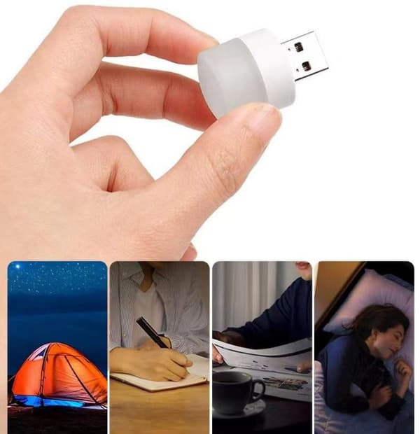 6 stk bærbar USB 5V mini nattlys LED øyebeskyttelse bordlampe
