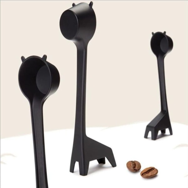 1 st tecknad giraffformad kaffesked kaffebönpulver kvantitativ sked D