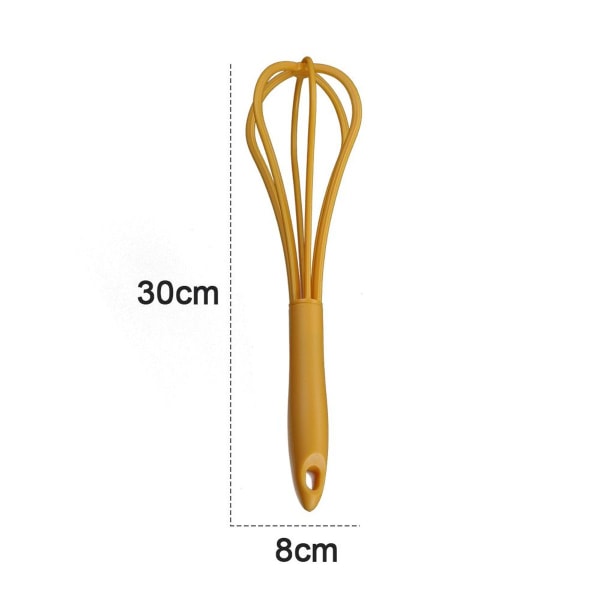 Smart Tool Silicone Whisk Durable Practical Heat Resistant Yellow KLB