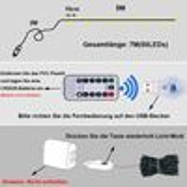 Fairy Lights 5M 50 LED 8 Lystilstande USB Vandtæt med Fjernbetjening til Fest KLB