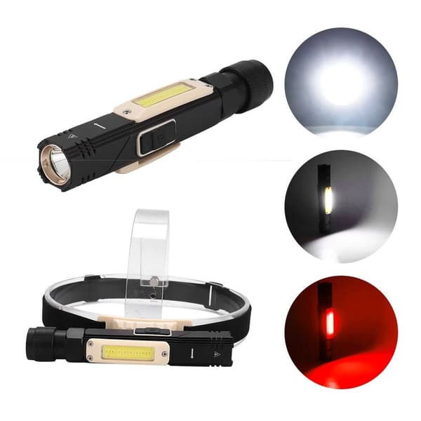 LED arbejdslys lommelygte XPG + COB 90° foldbar + magnet KLB
