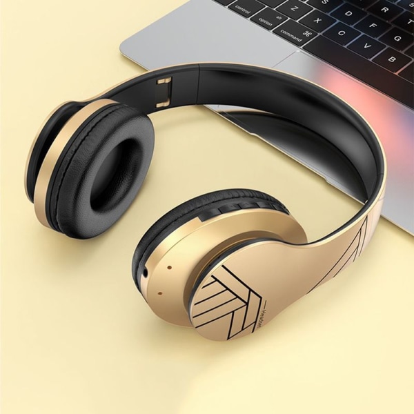 Bluetooth Over-Ear hörlurar, trådlösa stereo hopfällbara hörlurar trådlösa