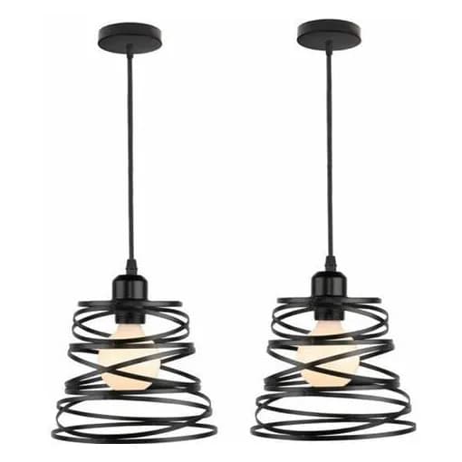 Moderne lysekrone 20cm svart pendel stue soverom