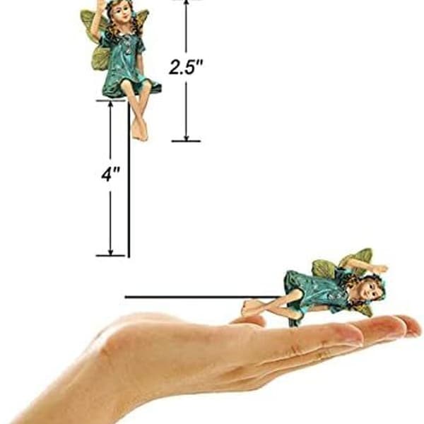 6 Miniatyr Feer för Inomhus- och Utomhusbruk