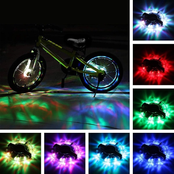 LED-egerlygter, vandtæt, 7 farver - Cykelsikkerhedsadvarsel KLB