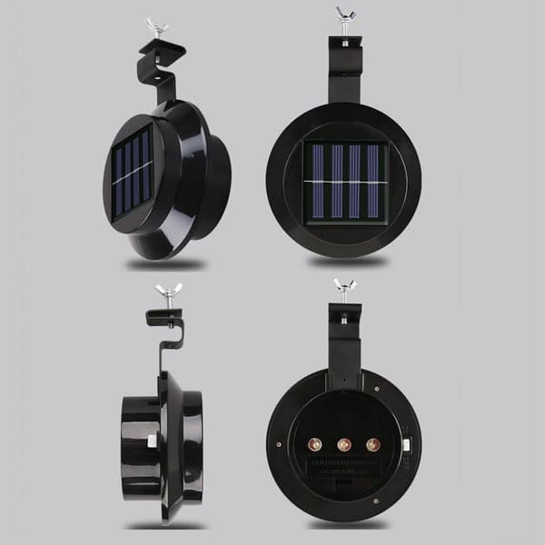 Solcelledrevet LED-rennelys, sett med 6, lyssensor, 10 timer. KLB
